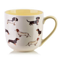 HRNEK Noah, porcelán, hnědá - krémová, keramika (0.41L) - Mondex