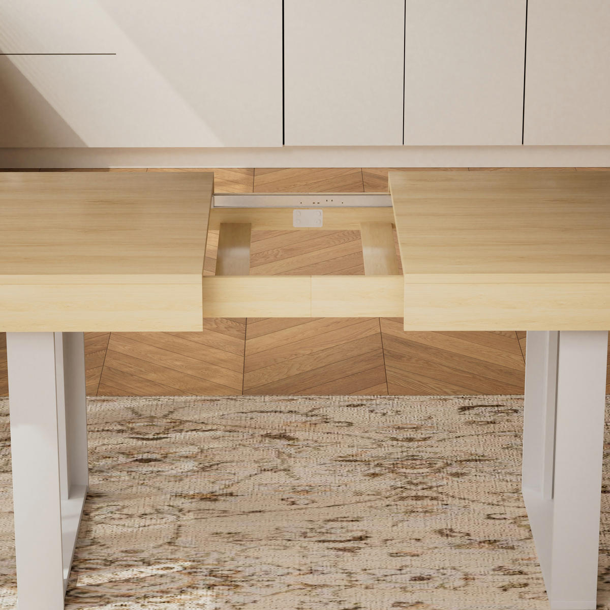 ESSTISCH ausziehbar 120-160/80/76 cm im Retro-Stil DE-39971 Natur - Naturfarben, Holzwerkstoff (75/120/75cm) - ComfortXL