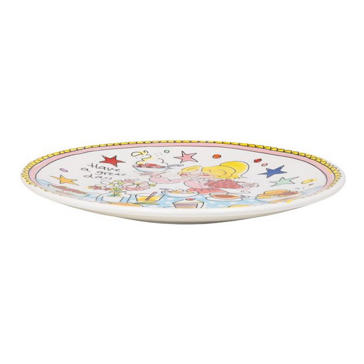 FRÜHSTÜCKSTELLER Toller Tag in Bunt - 22cm - Multicolor, Keramik (21.8/21.8/2.5cm) - Blond Amsterdam