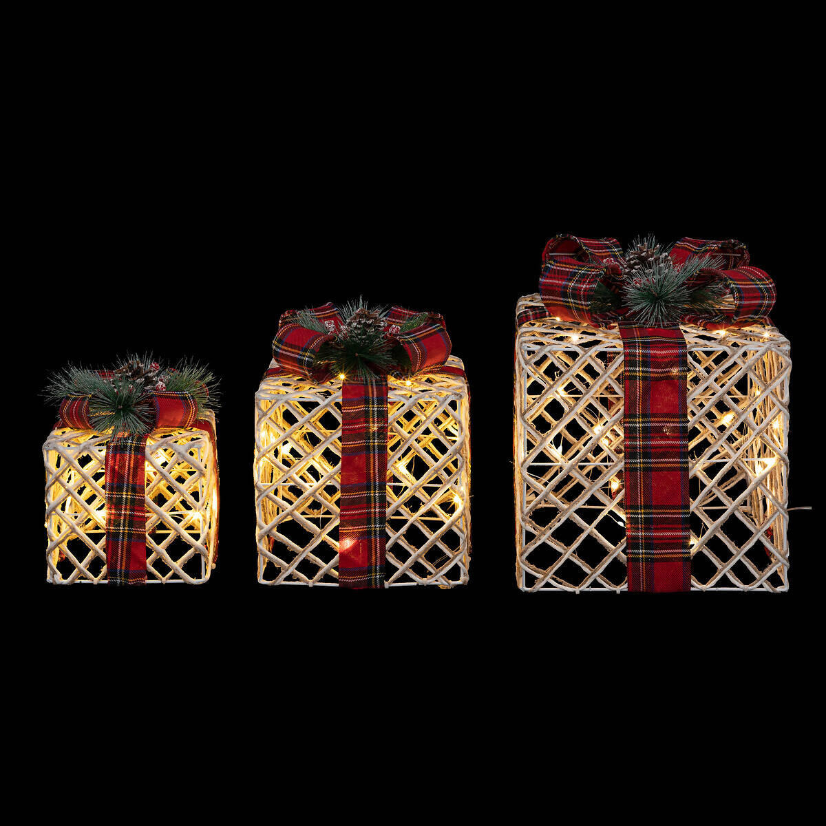 GESCHENKESET LED 3er-Set - Rot, Metall (25/28/25cm) - Atmosphera Createur d´interieur