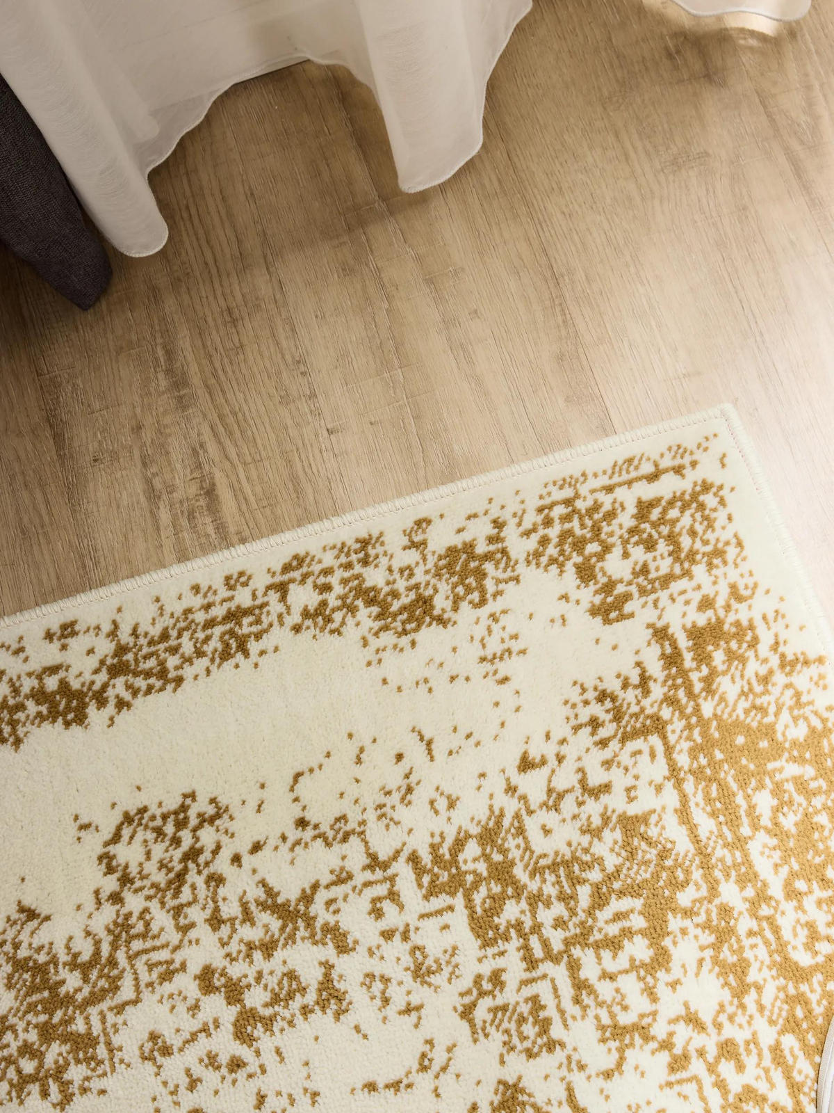 VINTAGE-LÄUFER Suki 80/240 cm - Gelb/Creme, Kunststoff (80/240cm) - benuta