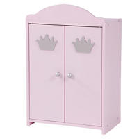 PUPPENSCHRANK Prinzessin Sophie - Rosa, Holzwerkstoff (34.5/51.5/21cm) - Roba