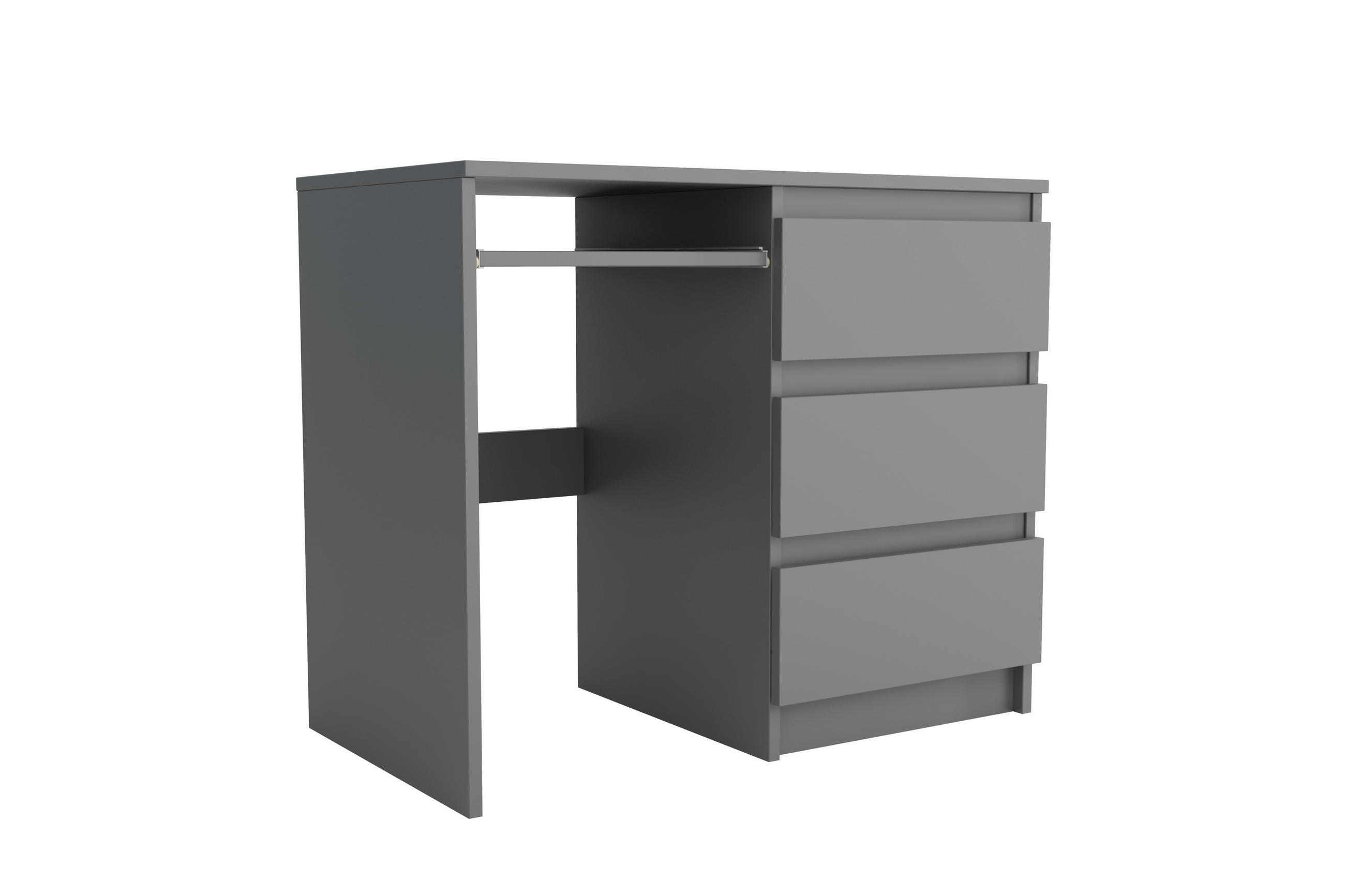 SCHREIBTISCH VALERIO 90x50x76 cm Bürotisch Computertisch, Graphitfarben - Graphitfarben, Holzwerkstoff (50/90/76cm) - MASSENO