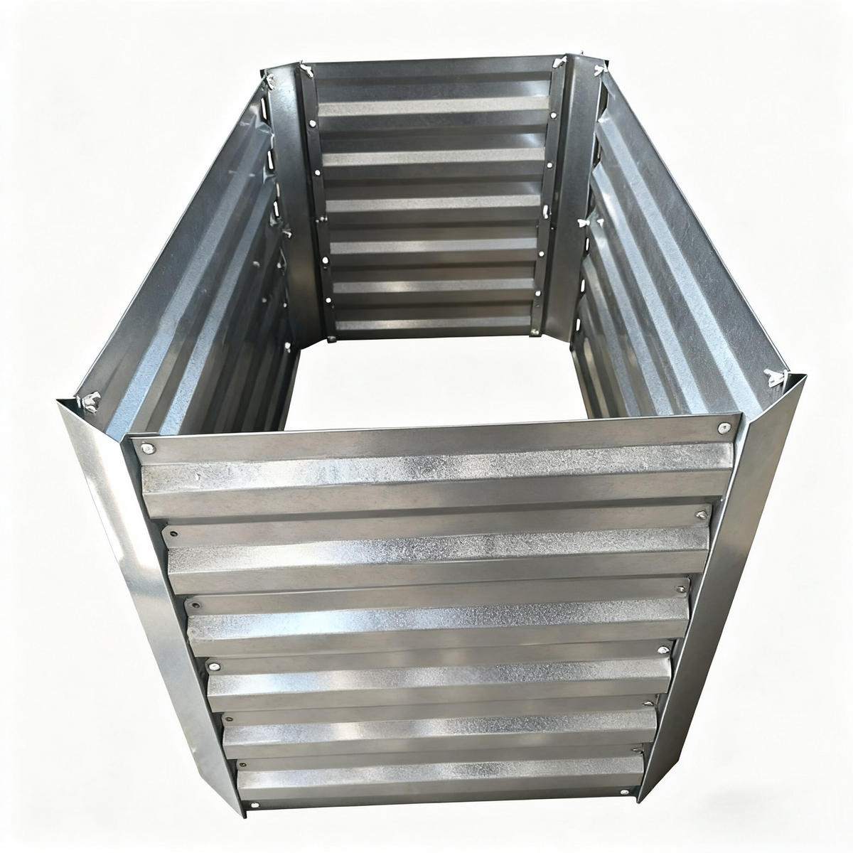 HOCHBEET - Silberfarben, Metall (57/60/57cm) - Relaxdays