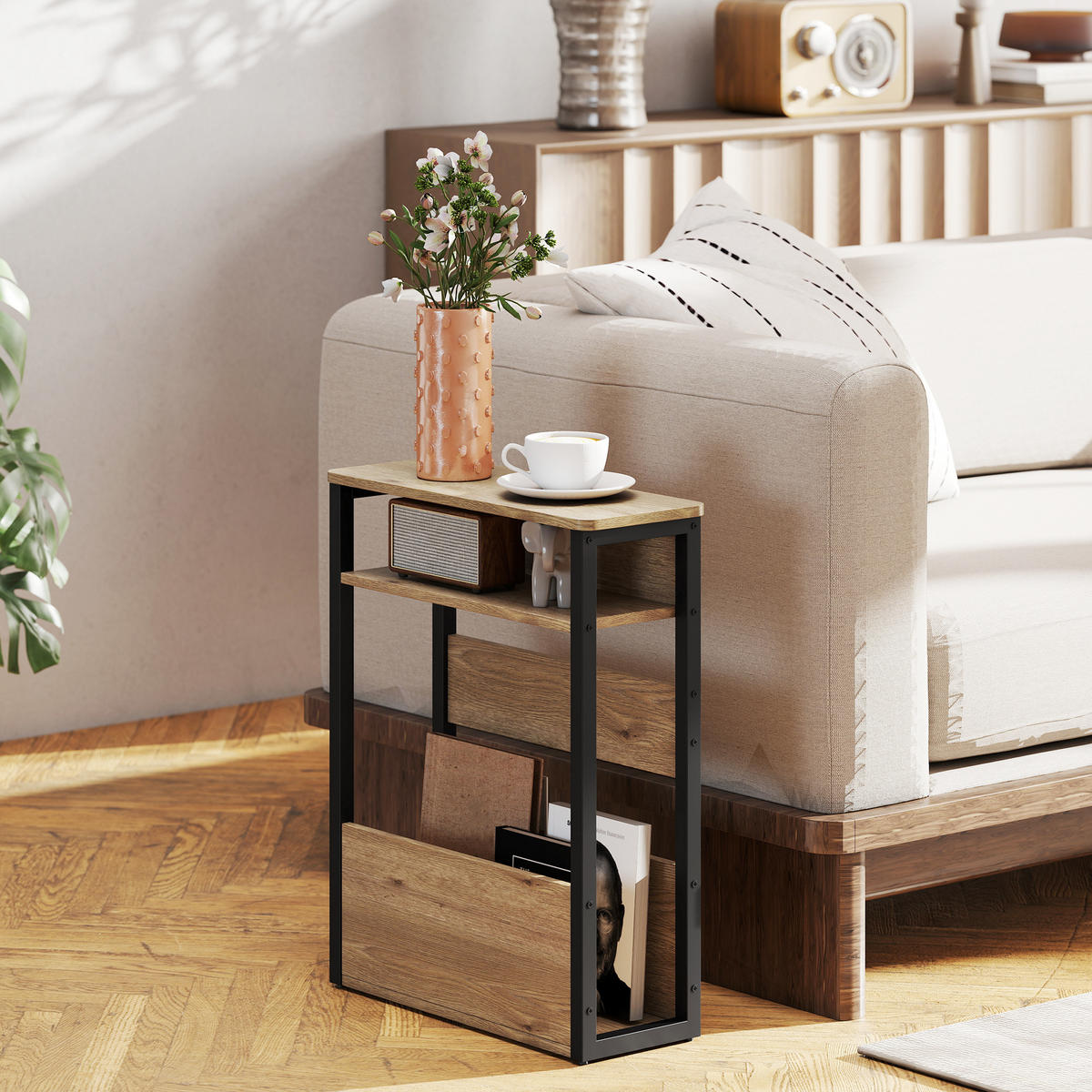 BEISTELLTISCH Beige 1 Stück - Beige, Kunststoff (46/18/58.5cm) - GiPP