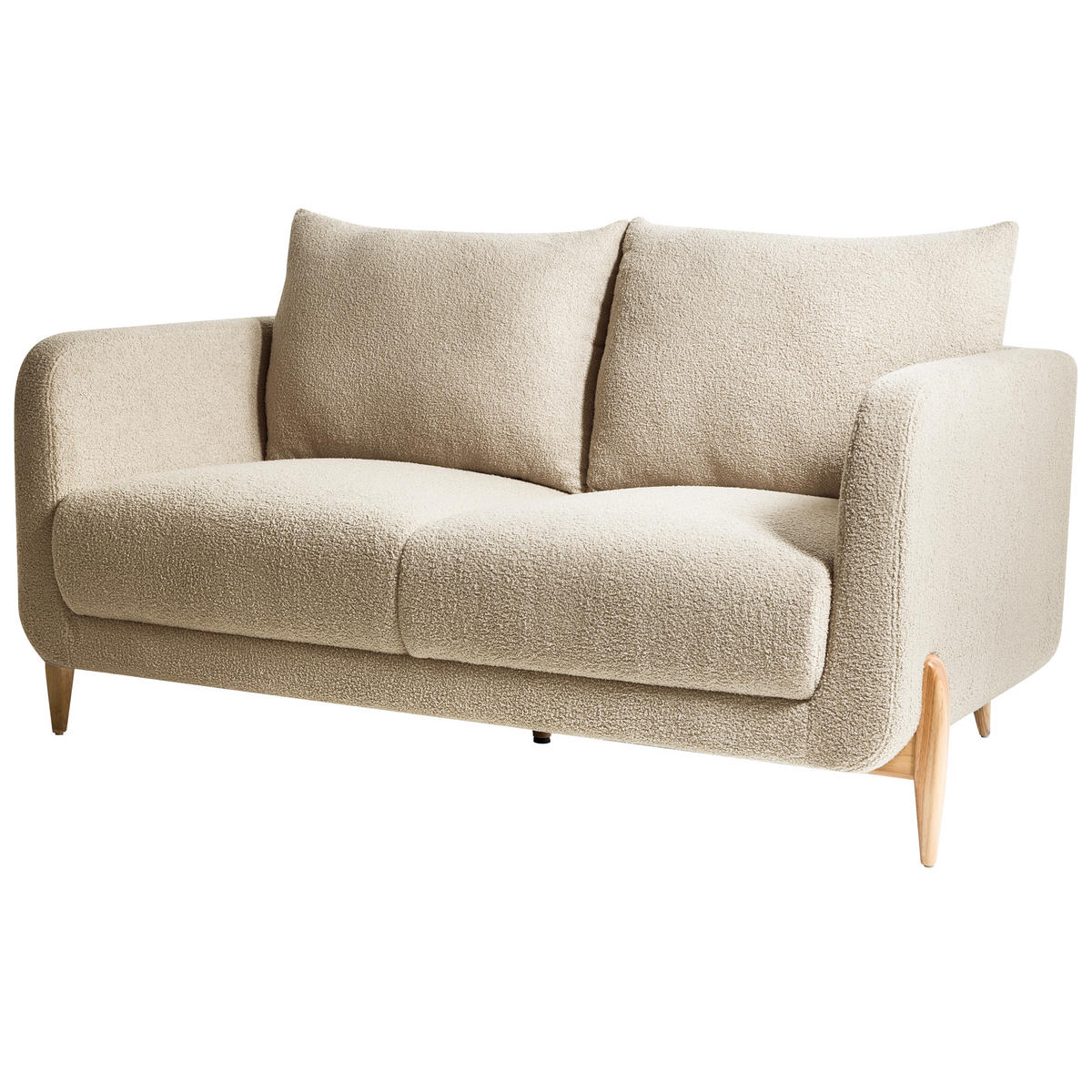 POHOVKA 2-místná Bouclé Béžová Gimo - světle hnědá, textil (149/83/80cm) - Beliani