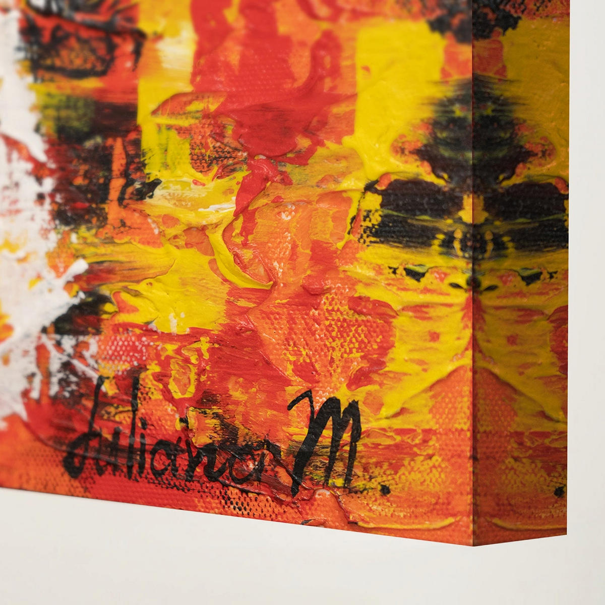 GEMÄLDE Hafen auf Keilrahmen 120x60 cm - Orange, Holz (120/60cm) - YS-art gallery
