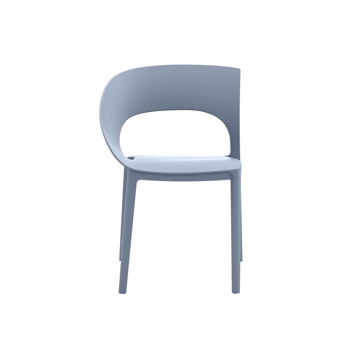 GARTENSTUHL Blau Grau 54/60/82,5 cm 2er-Set - Blaugrau, Kunststoff (54/82.5/60cm) - Mobili Rebecca