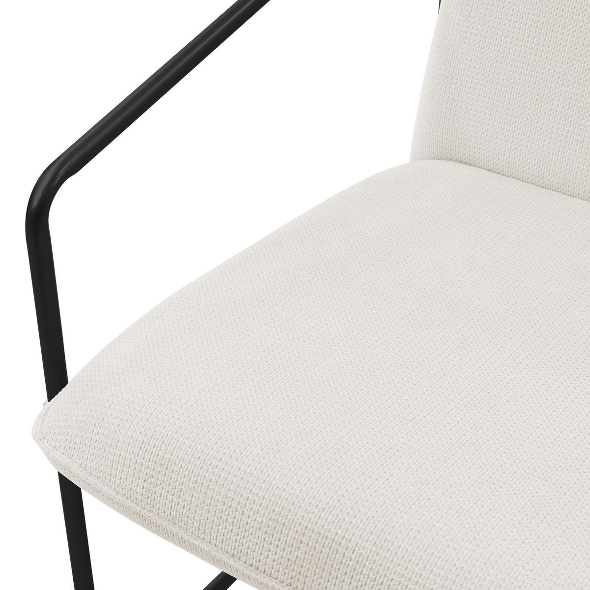 LOUNGESESSEL 2er Set, Beige - Beige/Schwarz, Textil/Metall (65/76/61cm) - ML-DESIGN