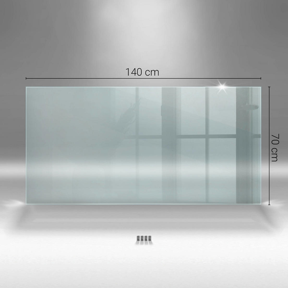 KÜCHENRÜCKWAND 140 x 70 cm Transparente Glasplatte - Transparent, Glas (140/70/0.4cm) - TULUP