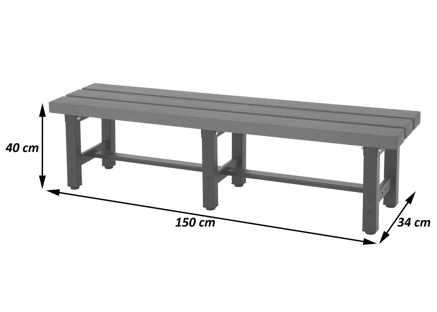 ALU GARTENBANK Braun - Braun, Metall (150/40/34cm) - MCW