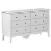 KOMMODE 6 Schubladen Metallgriffe weiß Winchester - Weiß, Holzwerkstoff (130/75/40cm) - Beliani