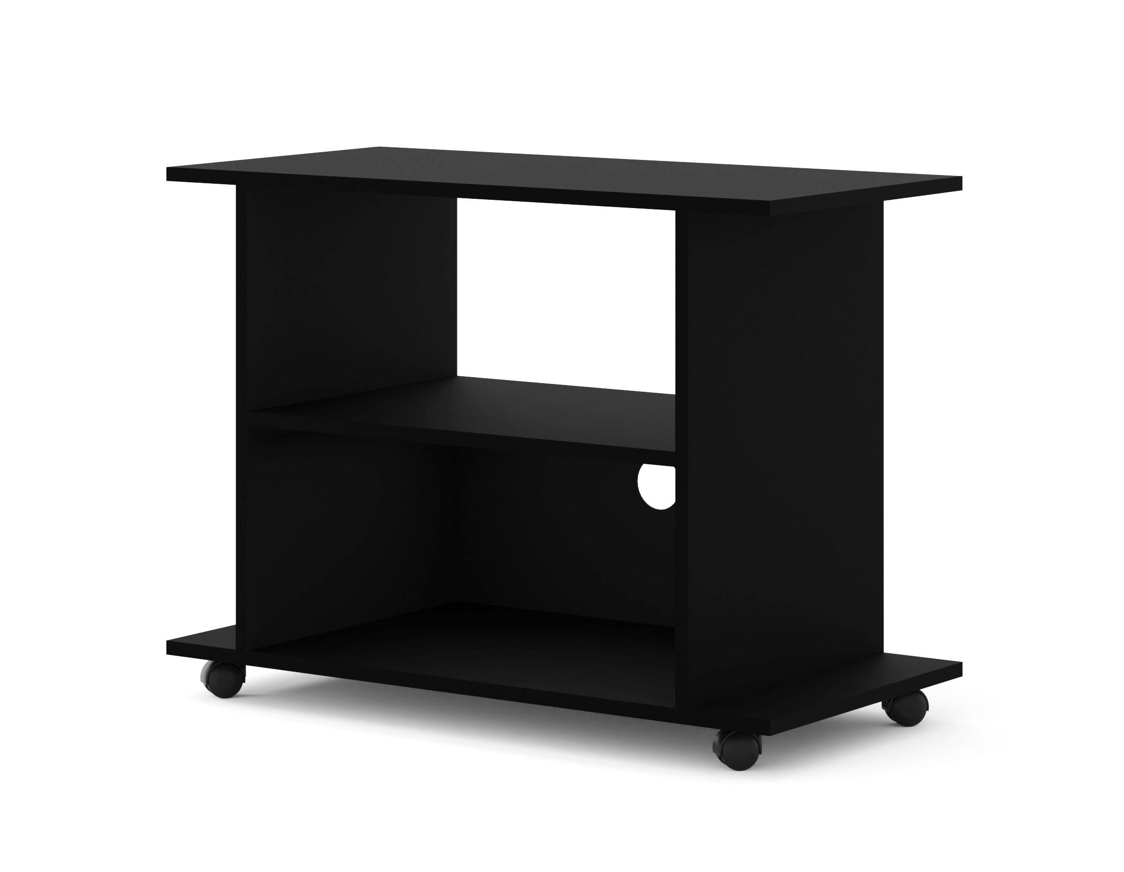 TV LOWBOARD Schwarz 80/60/40 - Schwarz, Holzwerkstoff (80/60/40cm) - RAUMHIRSCH FURNITURE