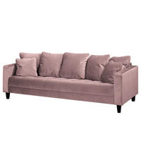 3-SITZER SOFA - Samt - Mauve, Textil (228/85/90cm) - home24
