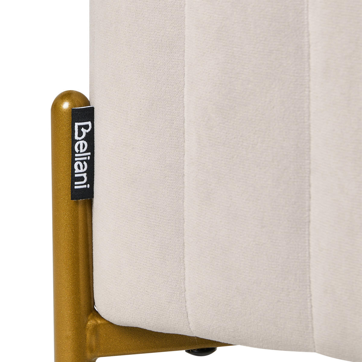 TABURET catifea alb crem Utah - alb, material textil (47/43/47cm) - Beliani