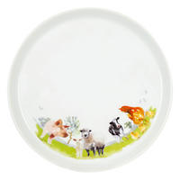 TELLER Coup Farm Animals - Naturfarben, Keramik (20.2/20.2/2cm) - Könitz
