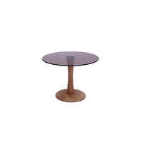 BEISTELLTISCH rund aus Glas 60cm, braun - Braun, Glas (60/60/40cm) - Livingfurn