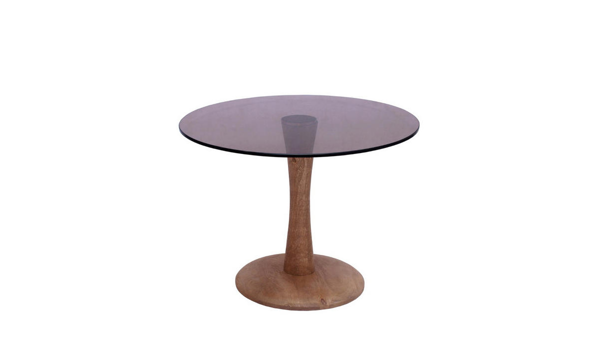 BEISTELLTISCH rund aus Glas 60cm, braun - Braun, Glas (60/60/40cm) - Livingfurn