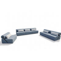 GARTENMÖBEL Set BALI - 6 Personen - Wetterfeste Balkonmöbel & Lounge Sofa Außen - Moderne Outdoor Couch für Garten - Patio & Terrasse - Blau - Blau, Kunststoff - Trada