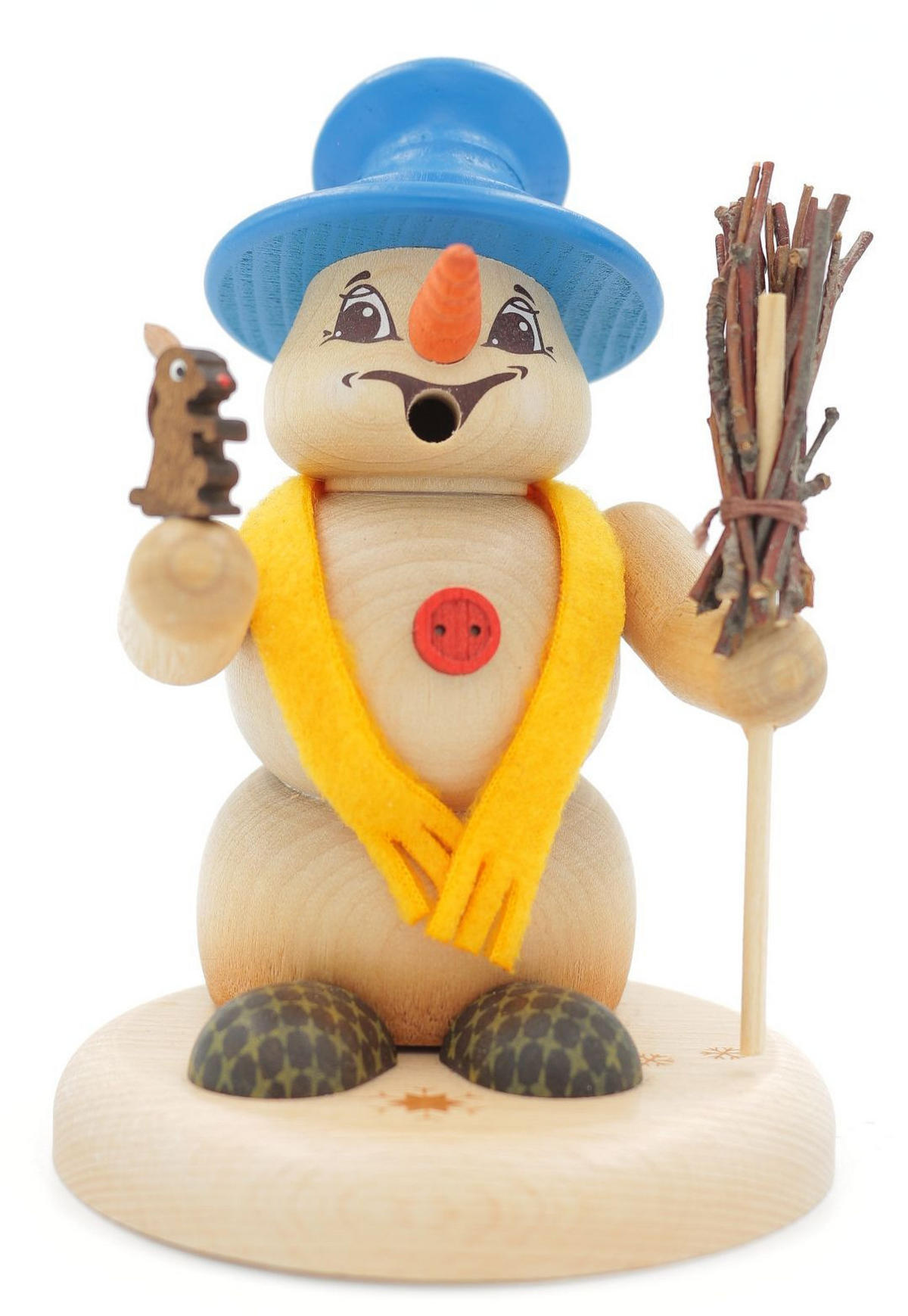 RAUCHFIGUR Scheemann Natur mit Hase 13 cm - Multicolor, Holz (10/13/0.1cm)