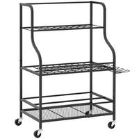 GARTENREGAL DE-13807 Schwarz - Schwarz, Metall (40/97/77cm) - ComfortXL