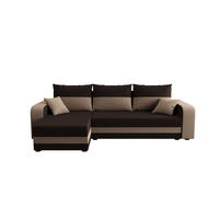 ECKSOFA HEWLET L BIS Rainbow 41+05 Links mit Schlaffunktion - Braun, Textil (240/140cm) - Bedante