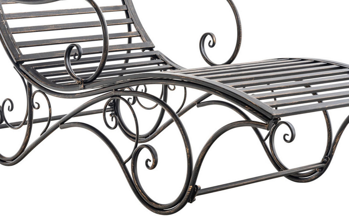 GARTENLIEGE Aurelle bronze - Braun, Metall (58/101/140cm) - TPFGarden