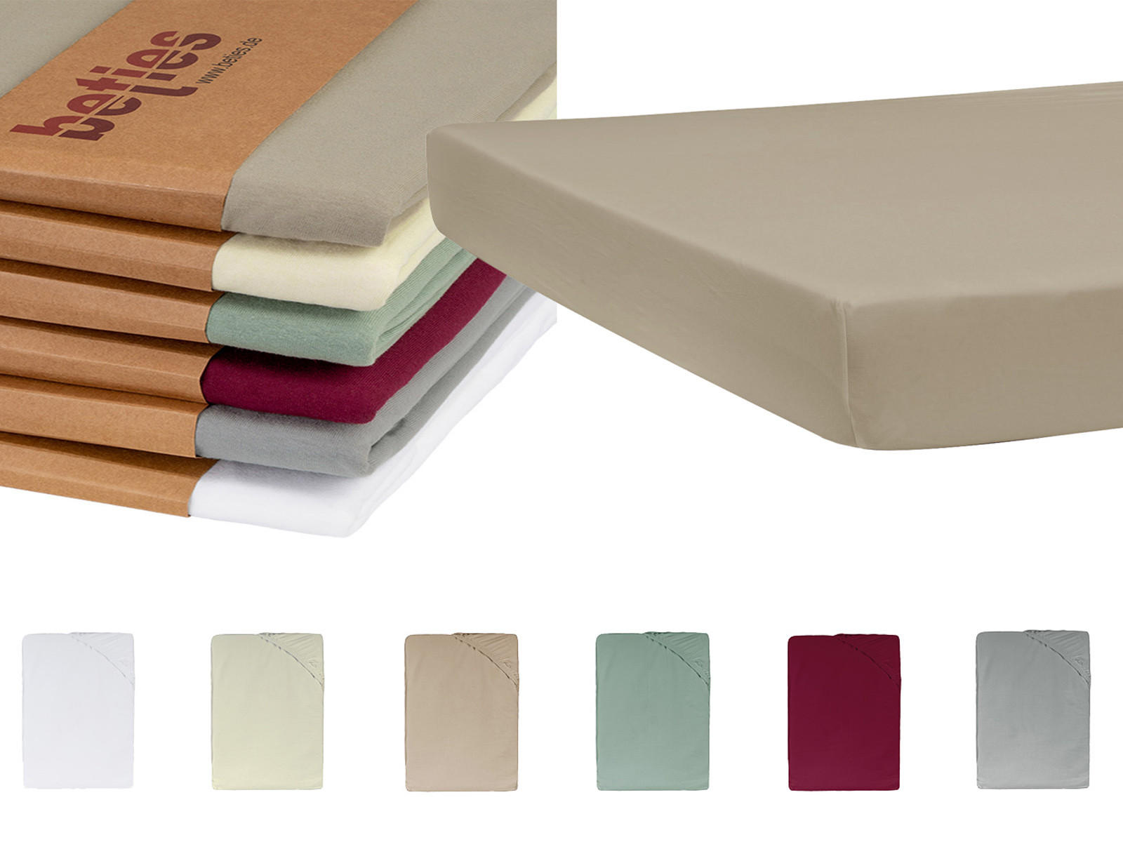 BABY-SPANNBETTLAKEN BasicSoft Baumwoll-Jersey mit Elasthan pur-weiß 40/90 cm - Weiß, Textil (40/90cm) - beties Heimtextil