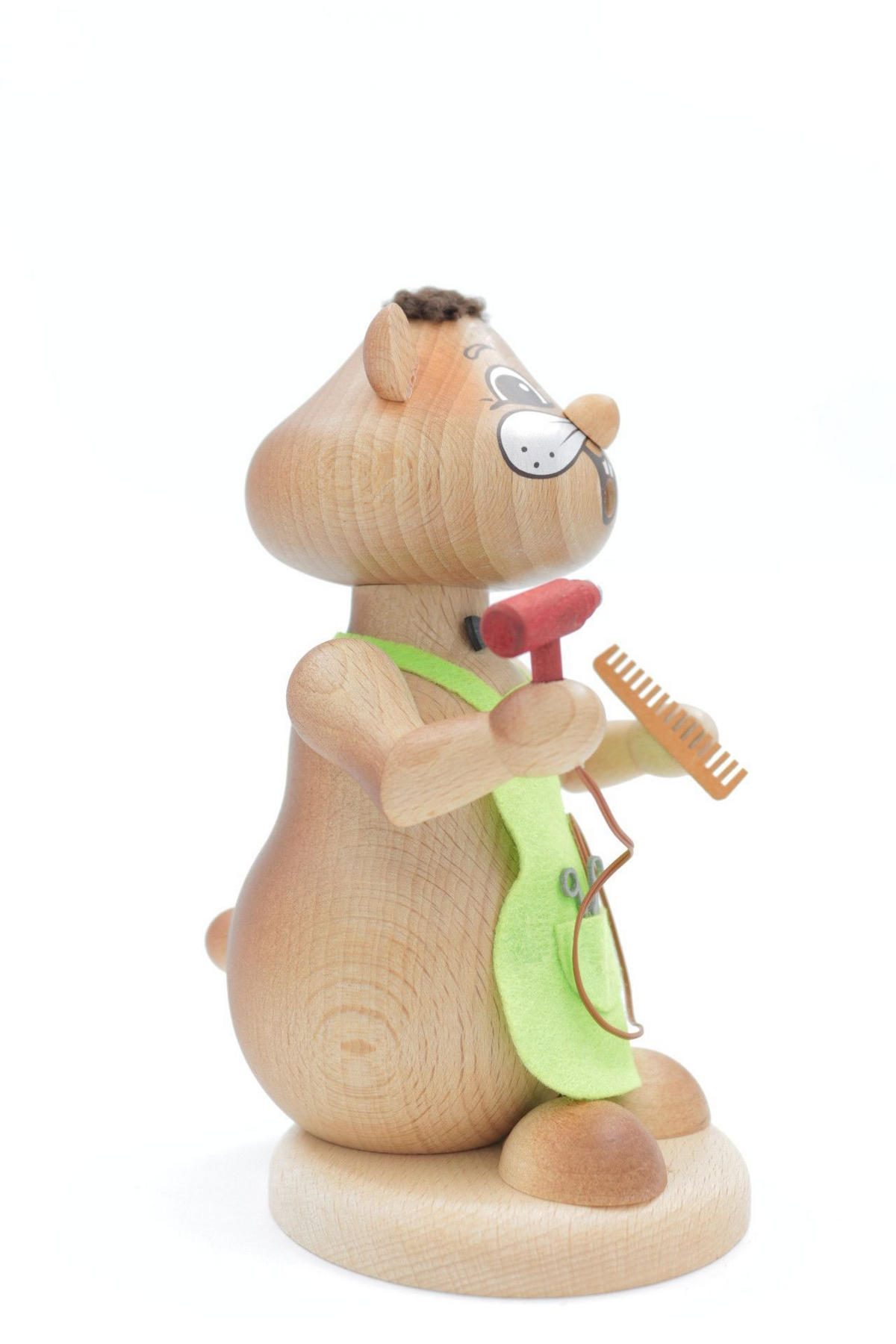 RAUCHFIGUR Hamster Friseur 18 cm - Multicolor, Holz (12/18/0.1cm)