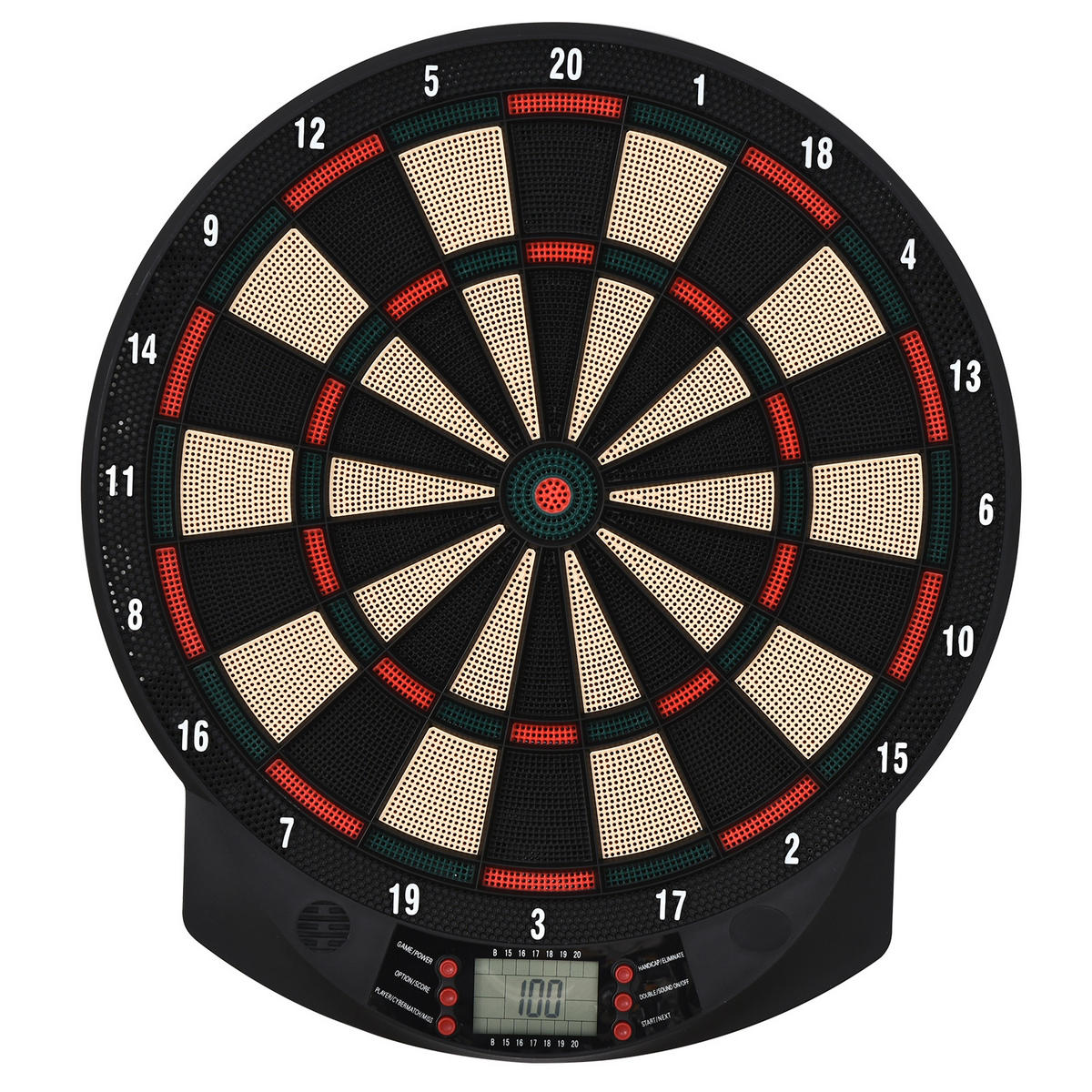 DARTSCHEIBE DE-18830 26 Spiele, 185 Variationen Schwarz - Schwarz, Kunststoff (2/44/39cm) - ComfortXL