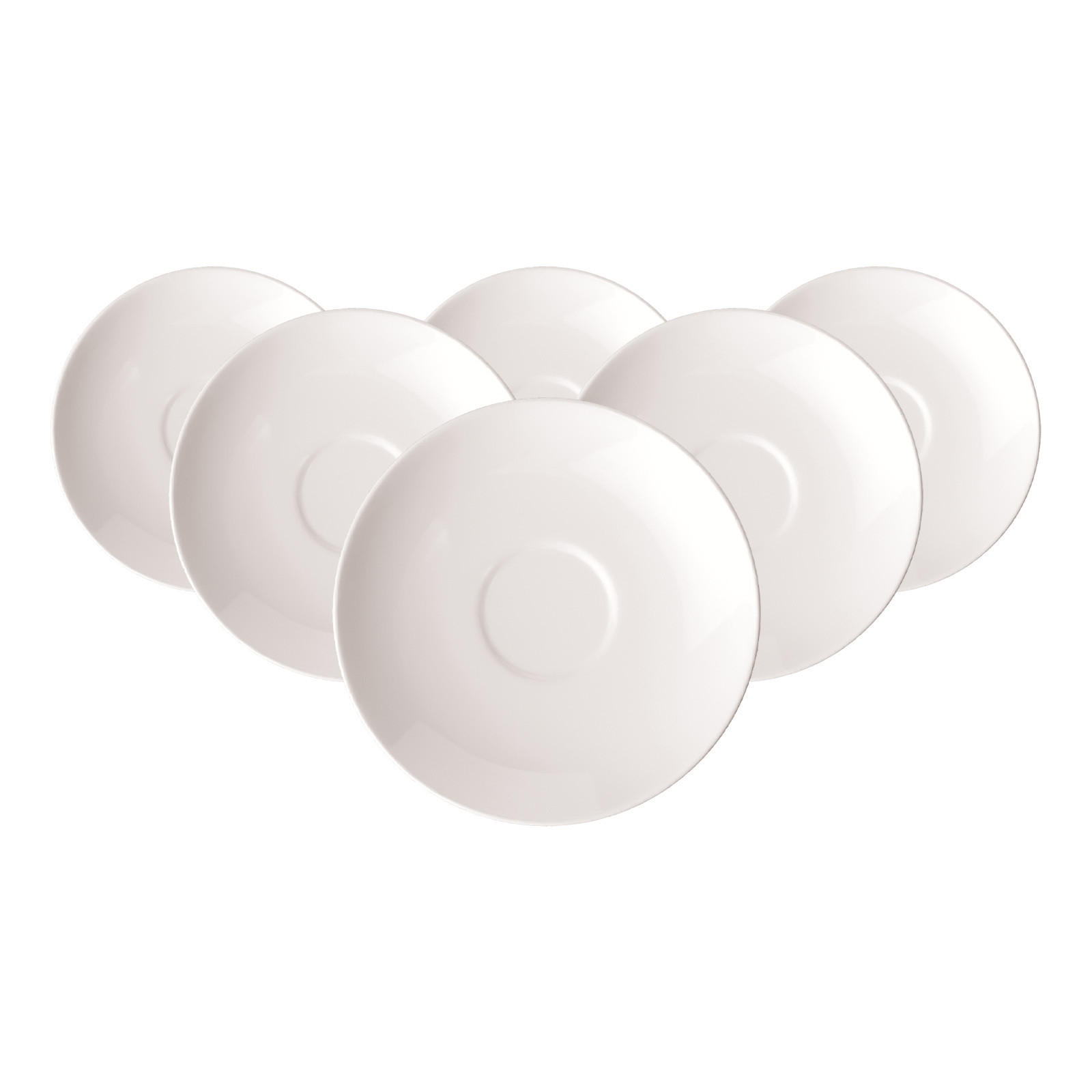 ESPRESSOUNTERTASSEN Rose Garden weiß ø 11,7 cm 6er Set - Weiß, Keramik (11.7cm) - Villeroy & Boch