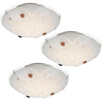 LED DECKENLEUCHTE INKA Glas Weiß - Weiß, Glas (25/25/7.5cm) - Globo Lighting