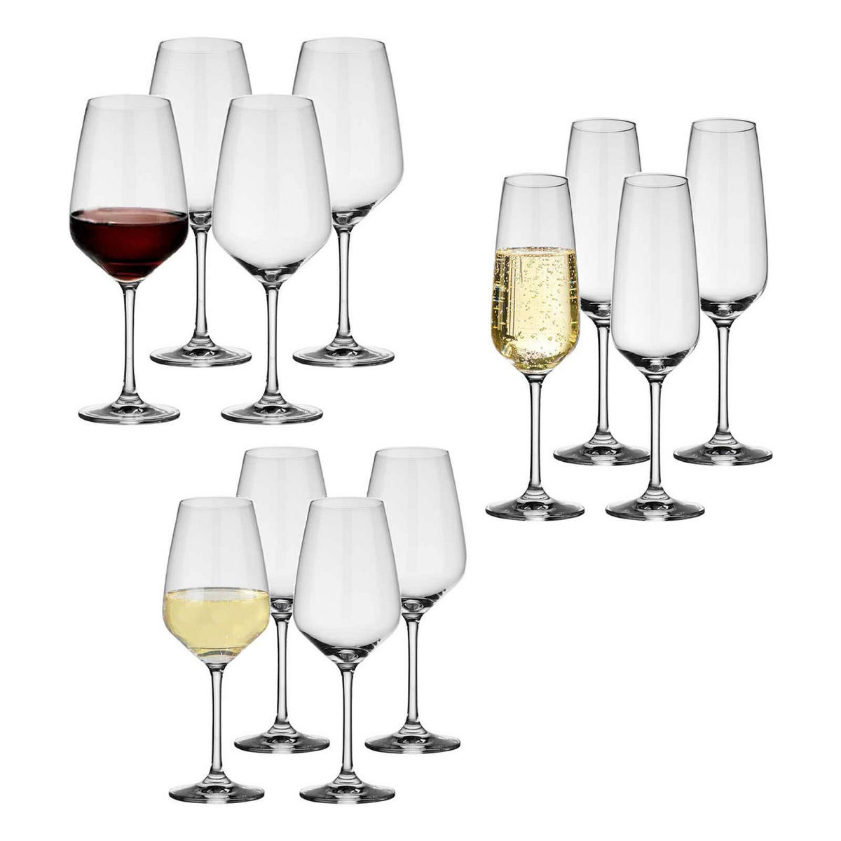 WEIN- UND SEKTGLÄSER Voice Basic transparent 12er Set - Transparent, Glas - Villeroy & Boch