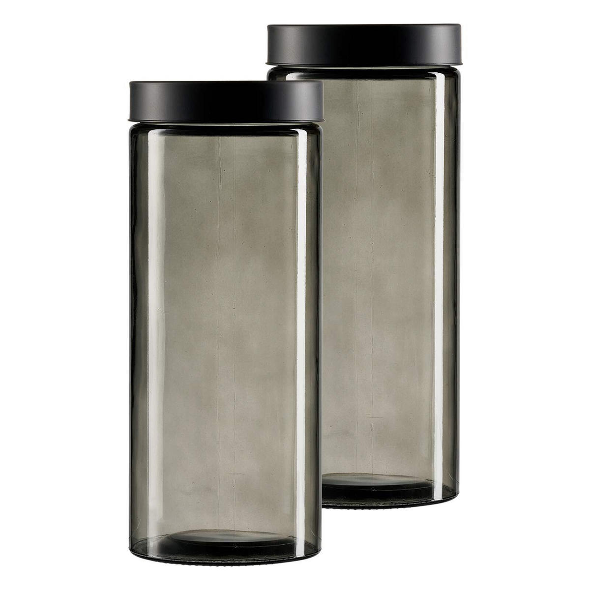 VORRATSGLÄSER Lumos grau 1,7 l 2er Set - Grau, Glas (11/22/11cm) - Ritzenhoff Breker