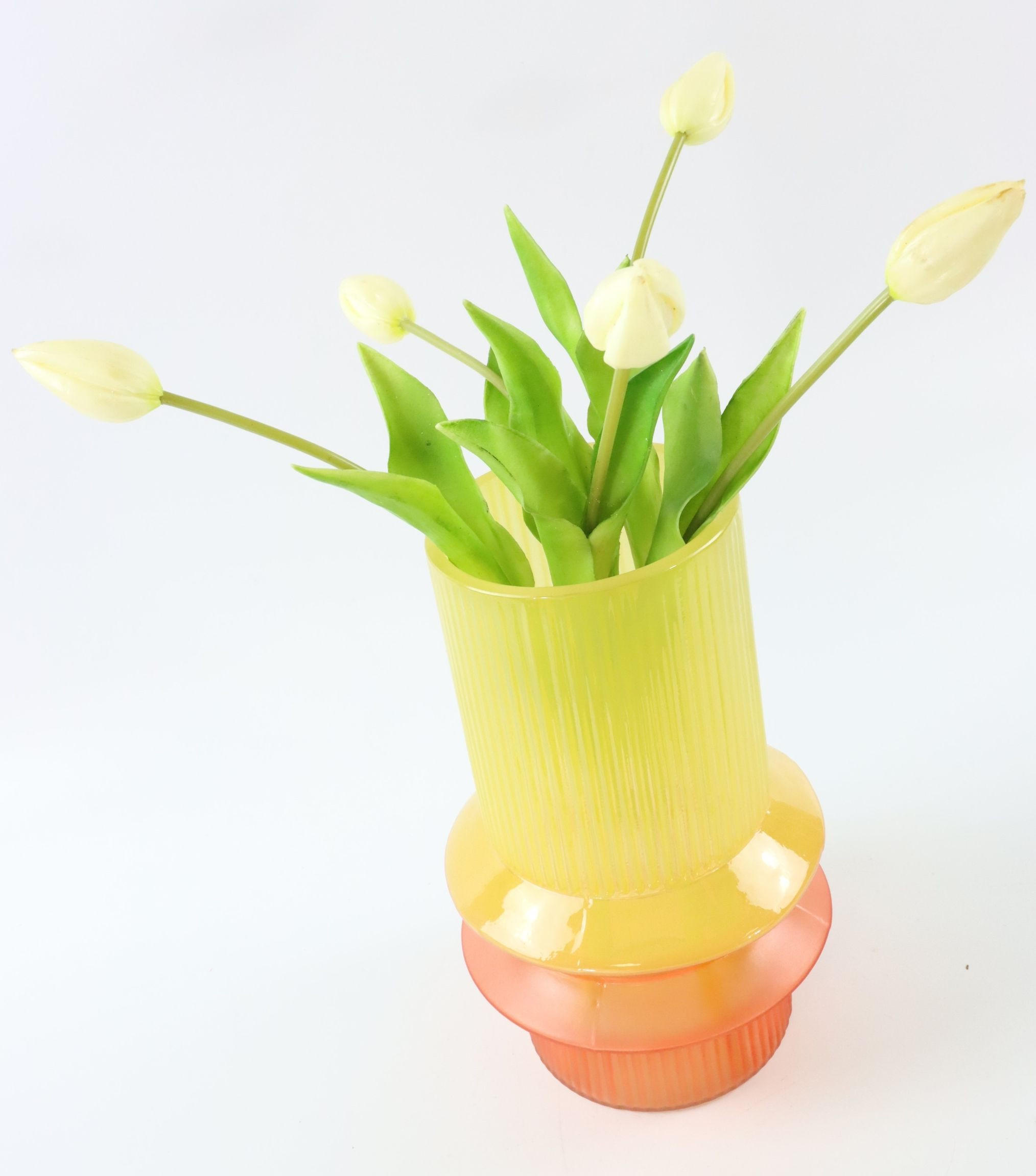 VASE Multicolor orange-gelb - Multicolor, Glas (25cm) - FURNARO