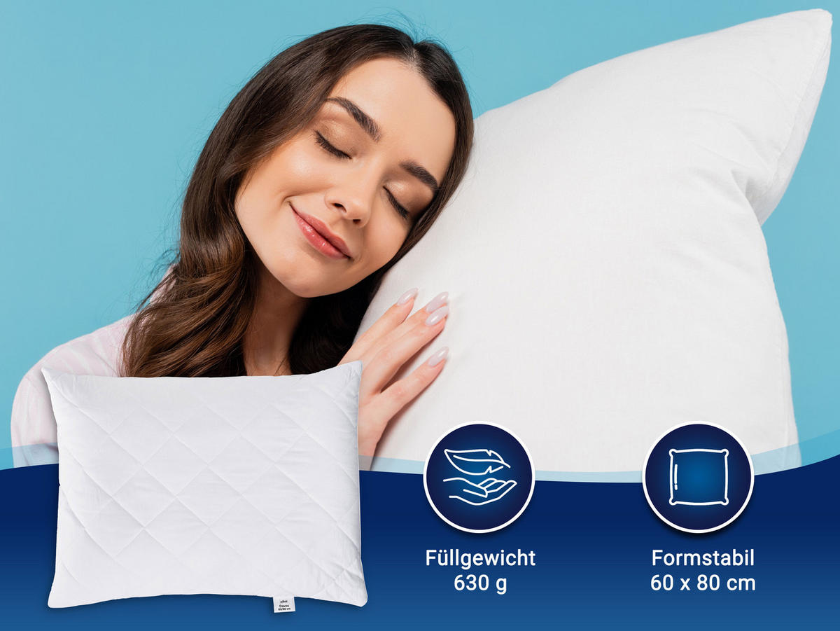 KISSEN, 60x80 cm, 50% Polyester, 50% Baumwolle, Weiß - Weiß, Textil (60/80cm) - Zollner