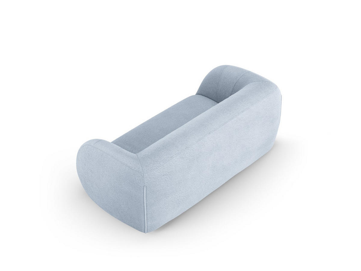 SOFA Essen aus Boucle hellblau 2 Sitzplätze - Hellblau, Textil (95/86/210cm) - Cosmopolitan Design