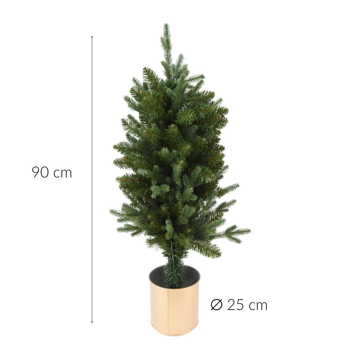 WEIHNACHTSBAUM Blumentopf 90 cm - Grün, Kunststoff (25/90cm) - Home Styling Collection