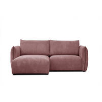 ECKSOFA TAUER 3-Sitzer, altrosa - Schwarz/Altrosa, Holzwerkstoff/Kunststoff (173/206cm) - Courtois Laville