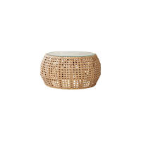 COUCHTISCH Esther Natur aus Rattan - Naturfarben, Naturmaterialien (80/80/40cm) - Tikamoon