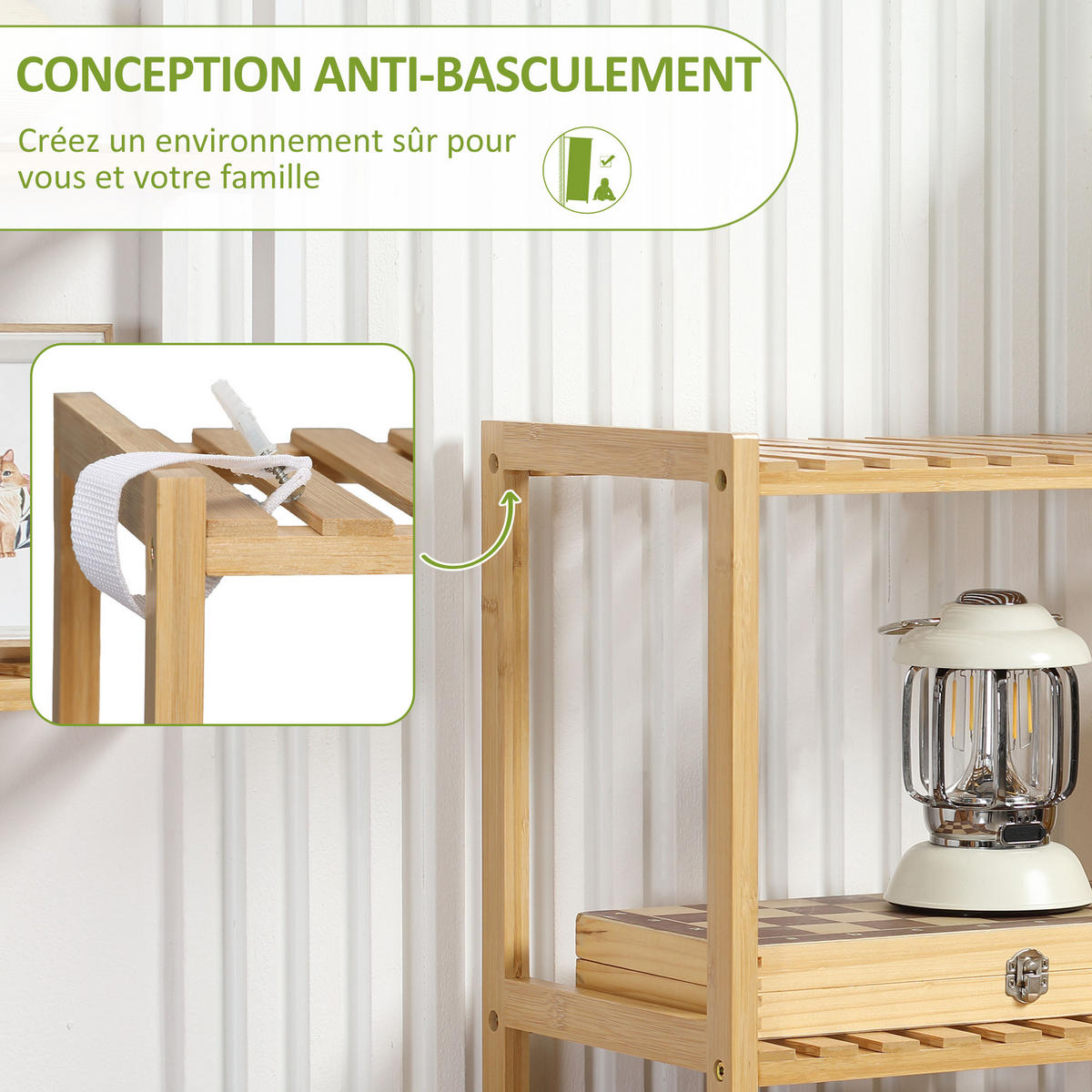 BADREGAL DE-15517 60/26/130 cm, 5-stufig Naturholz - Naturfarben, Naturmaterialien (26/130/60cm) - ComfortXL
