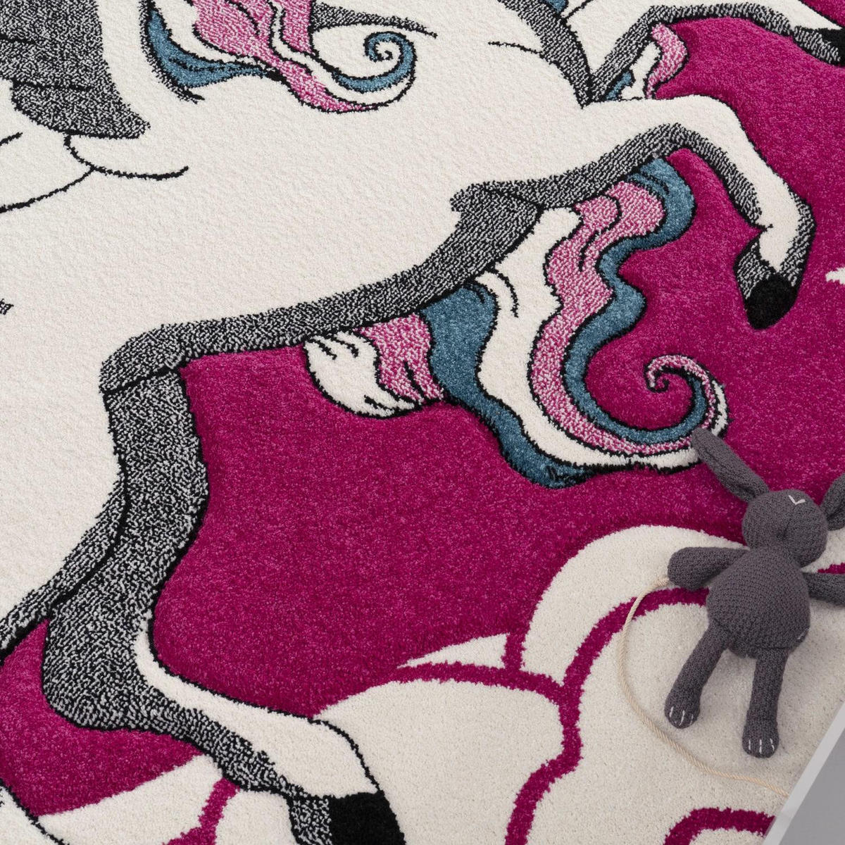 KINDERTEPPICH DIAMOND 640 FUCHSIA 80X150 - Pink, Kunststoff (80/150cm) - Paco Home