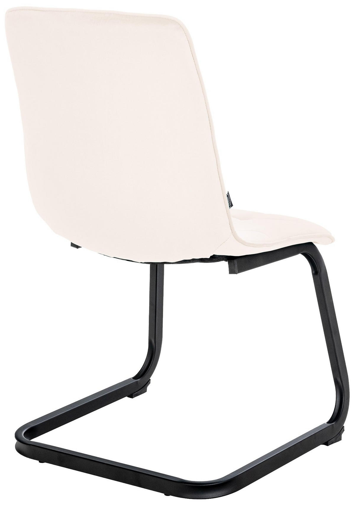 SCHWINGSTUHL 2er Set Samt creme - Creme/Schwarz, Textil/Metall (47/87/58cm) - CLP