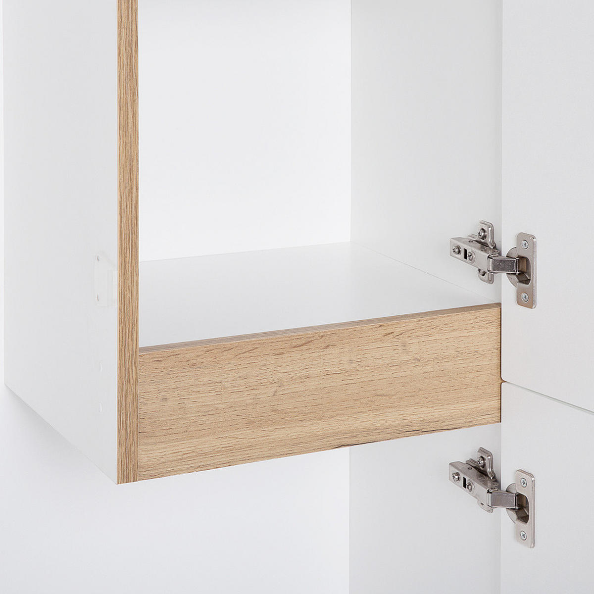 HOCHSCHRANK Solna-56 - Weiß, Holzwerkstoff (60/187/33cm) - Lomado