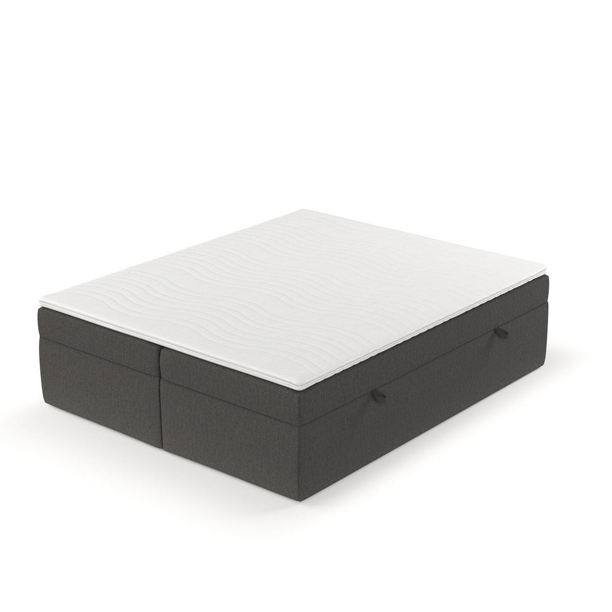 BOXBETT Lennon Anthrazit 180/200 cm im Webstoff - Anthrazit/Schwarz, Holz/Holzwerkstoff (180/200cm) - Maison de Reve