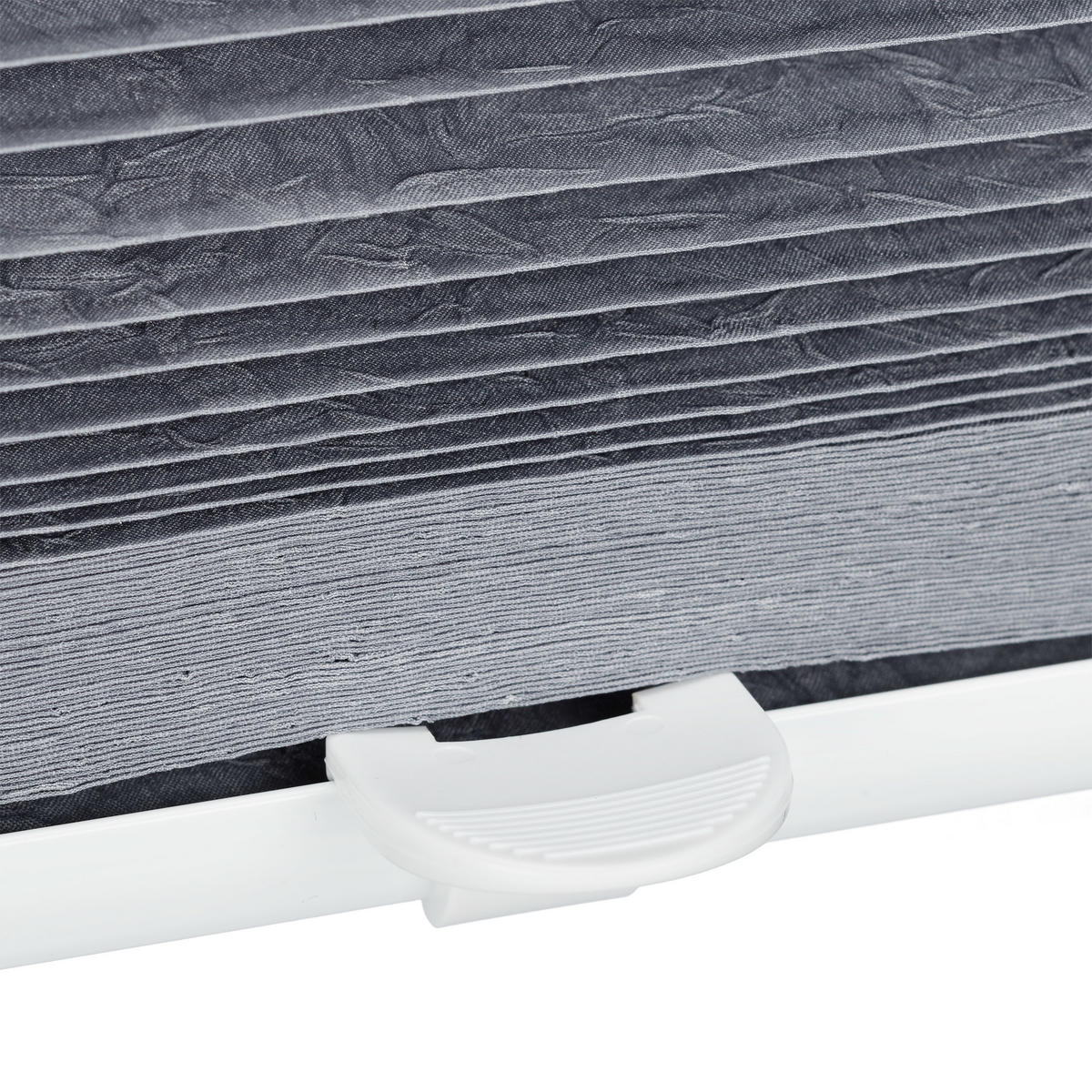 PLISSEE - Grau, Kunststoff/Textil (60/130/2cm) - Relaxdays