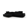 ECKSOFA EMILY mit Schlaffunktion Poso 135 Links - Schwarz, Textil (275/200cm) - Bedante