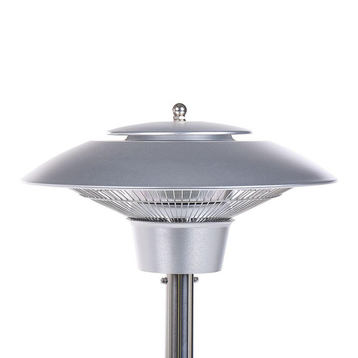 TERRASSENSTRAHLER Silber Askja - Silberfarben, Metall (45/205/45cm) - Beliani