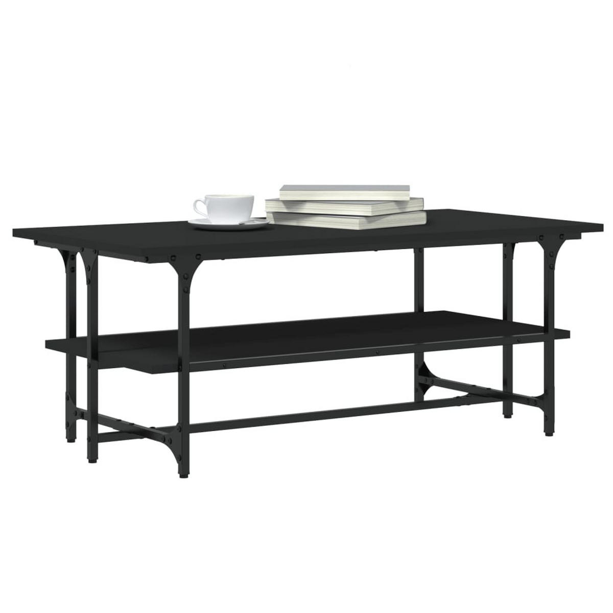 COUCHTISCH Schwarz 100x50x40 cm Holzwerkstoff - Schwarz, Holzwerkstoff (100/50/40cm) - furnicato