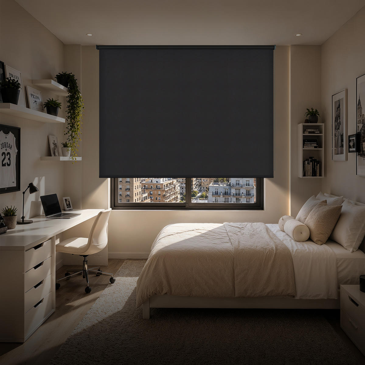 VERDUNKELUNGSROLLO Schwarz 140x250 cm - Schwarz, Kunststoff (140/250cm) - STORESDECO